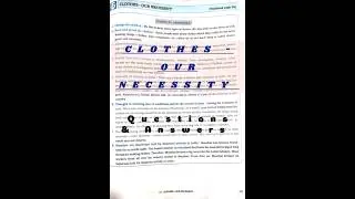🔥📚 Clothes Our Necessity class 5 Question Answer ✌️