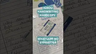 IGNOU HANDWRITING HARDCOPY 2024-25  IGNOU HANDWRITING ASSIGNMENT