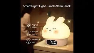 Cuteness Meets Functionality- (Checkout) Bunny Night Lamp with Alarm Clock and Many Other Functions.