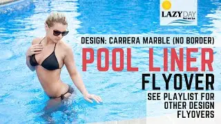 27 Mil Carrera Marble No Border Vinyl Pool Liner with Tanning Ledge.