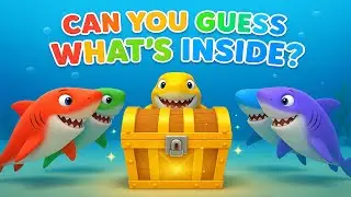 Learn Colors with Color Sharks | What&rsquo;s Inside the Chest? | Jollytoe Nursery Rhymes & Learning Songs