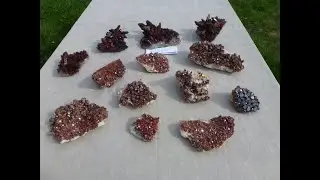 Mineralien # 802 - Red Quartz und Vanadinit aus Marokko