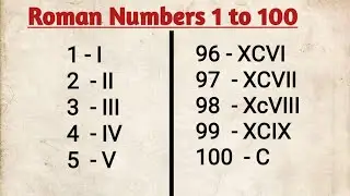Roman Numbers 1 to 30 || 1 se 30 tak Roman ginti || Roman Numerals 1 to 30