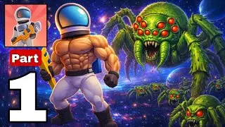 Mars Survivor: Gameplay Walkthrough Part 1 - Resource collection & base building (Android/iOS)