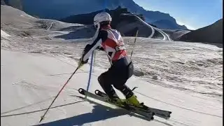 Billy Mayor GB 🇬🇧 ski racer  SL training 👍⛷