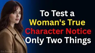 To Test a Woman&rsquo;s Character, Notice These 2 Things | Female Psychology
