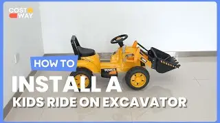 How to Install the 6V Battery Powered Kids Ride On Excavator | TY327672 #costway #howto