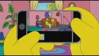 The Simpsons Couch Gag With iPhone
