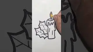 Red Candle | Satisfying Art 🎨#viral #drawing #guess #art #satisfying #shorts #viralshorts #howtodraw