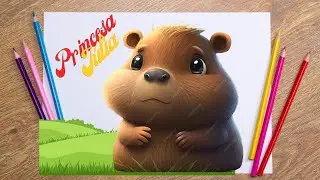PINTANDO DESENHO DA CAPIVARA