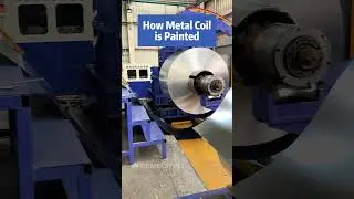 How metal coil is been painted #steel #paintedcoil #ppgi #ppgl #coils #galvanized