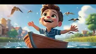 🎵 Row Row Row Your Boat | Kids Nursery Rhyme | Fun Boat Song for Children 🚣&zwj;♂️