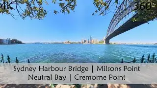 Walking Milsons Point, Kirribilli to Cremorne Point | Sydney Harbour | 360&deg; Video | Slow TV