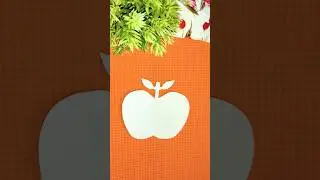 Apple shape cutting | Paper cutting #shorts