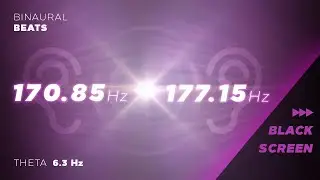 Binaural Beats  - 6.3 Hz Theta waves - Pure Frequency Brainwave  for Deep Relaxation & Healing