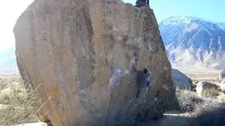 Bishop Bouldering: Twin Cracks (V9)