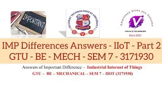 Answers of IMP Differences IIoT 3171930 | Industrial Internet of Things IMP Differences | GTU MECH