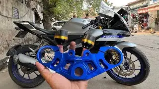 R15M Power Parts 🔥 | CNC Handle Plate | Fork Slider | R15m modification | Techno khan