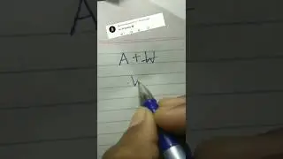 Logo name A+W 💥 Comment your Names #aw #awlogo #logo #drowing #art #logodesign #shorts #viral