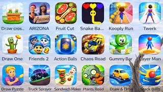Action Balls,  Chaos Road,  Gummy Bar,  Dtaw One,  Draw Puzzle,  Twerk