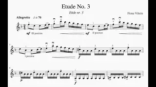 Violin Etude No 3 in D minor. Slow Practice Video