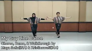 My Guy Line Dance | Choreo, Demo, & Walkthrough by Maya Sofia(INA) & Kristinawati(INA)