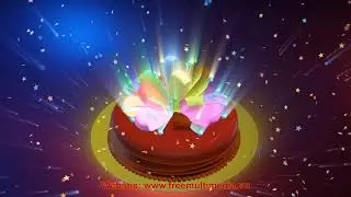 Free Video Background Happy Birthday - 3D Cake