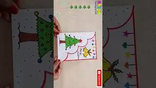 How to make Easy DIY christmas Card // Merry Christmas card making #shorts #trending #ytshortsviral