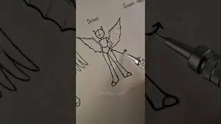 How to draw body tutorial: Angel, demon, & grim reaper ✨️ #drawing #tutorial #howtodraw #art #shorts