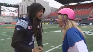 Go To Girl Melissa DiMarco helps the Toronto Argos win?!?