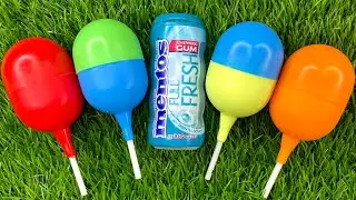 New Glitter Rainbow Lollipop Candy I Cutting | ASMR | Satisfying Video