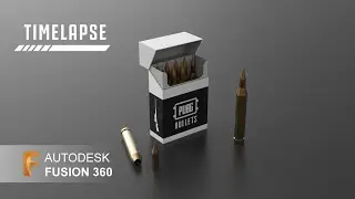 Designing & Rendering PUBG Bullets Packet using Autodesk Fusion 360 & Keyshot 3d | Timlapse 3