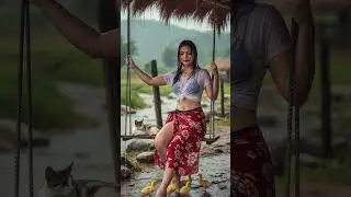 Rainy Day Bliss in a Rural Village | Gentle Rain, Peaceful Moments #rain #shorts