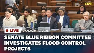 LIVESTREAM: Senate Blue Ribbon Committee investigates flood control projects (January 19, 2026)