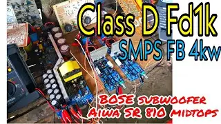 Class D diy Amplifier 2 Channel 1 SMPS 4kw from Indonesia Music test, Use headset.