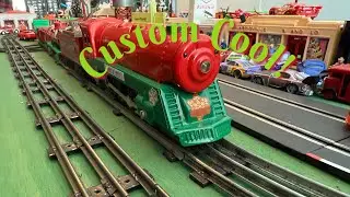 Happy Holidays with COOL CUSTOM-PAINTED MARX Trains from Halloween to Christmas! 