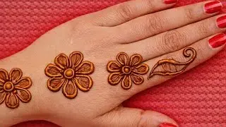 Makar Sankranti Special Mehndi Design for back hand /bold floral & dome style henna style 🍀✨