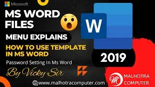 🔴Live Session Ms Word File Menu Explain | Template use in Ms-Word | Password settings in Word 2019