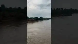 Beautiful 😍 high rise flooded river Yamuna UP Chitrakoot Prayagraj 🚨👌❤️ #yamuna #prayagraj #up
