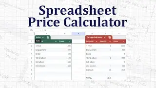 Use Google Sheets to Calculate Prices