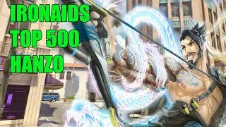 IRONAIDS TOP 500 HANZO GAMEPLAY - OVERWARCH SEASON 26
