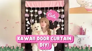 DIY fluffy plush Door Curtain!
