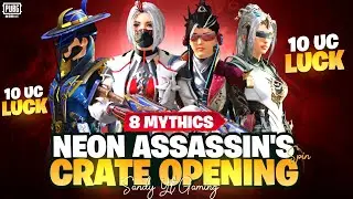 Neon Assassin's Power Spin 10 Uc Luck | 8 Mythics Spin 🔥 PUBG MOBILE 🔥