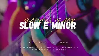 Slow Backing Track in E Minor | 40bpm | Piano Organ Bass Drums | Progressive Rock Style