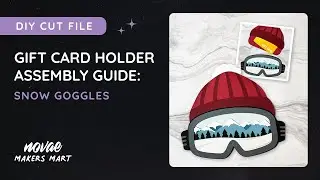 Ski Goggles Gift Card Holder SVG Cut File | DIY Snow Goggles Gift Card Holder SVG