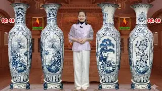 Giá Gốc Tại Xưởng: Xả Hết Đón Tết Lộc Bình Tứ Cảnh Men Rạn Bát Tràng Vẽ Kỹ Giúp Nâng Tầm Gia Thế