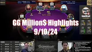 GG Million$ Highlights from Final Table; Jungleman as guest w/ $353,673 to 1st! 💰✨🏆
