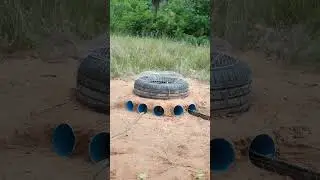 Build Underground Snake Trap Using Tires Car & PVC Pipe #snaketrap #youtubeshorts