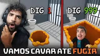 ROBLOX MAS TO CAVANDO ATE FUGIR DESSA PRISÃO | DIG OR ESCAPE