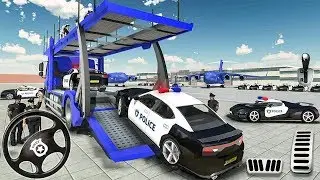 Transporting Police Vehicles in Cargo Plane - Police Car Transporter Simulator - Android Gameplay